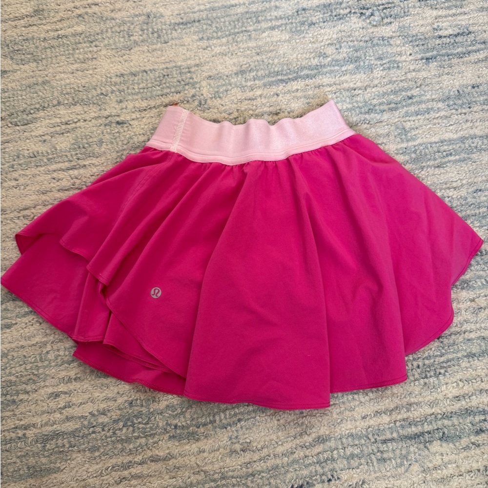 Pink lululemon court rival skirt